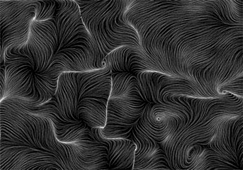 Abstract Vector Curl Noise Background, Flowing Curly Lines