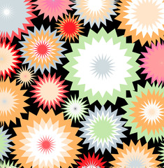 Vintage Colored spiky Pattern Background