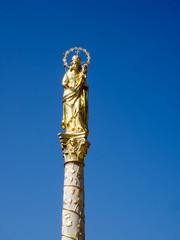 gilded Marian pillar in the South Austrian town