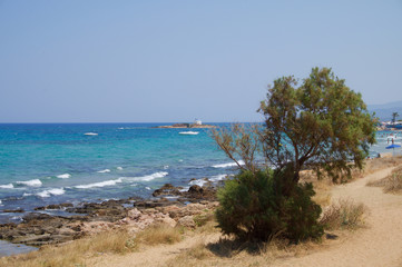 the beach of Malia, Crete, Greece