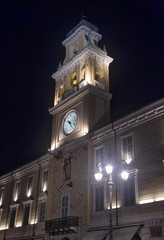 Parma (Italy) by night: Garibaldi square