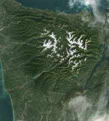 Satellite view of Olympic National Park. Elements of this image furnished by NASA. © elroce