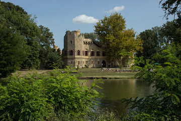 Fototapeta na wymiar Jan's castle and reflection