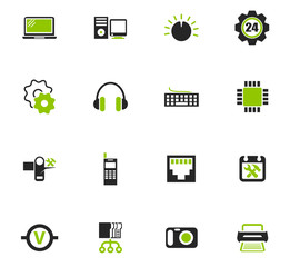 Electronics repair icons set