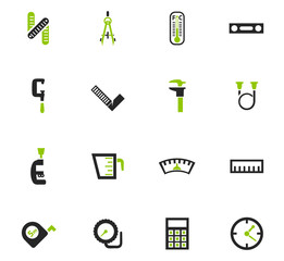 Measuring tools icons set