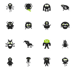 Monster icons set