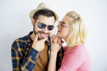 Young fashionable couple