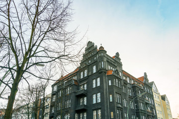 Beautiful street view of Traditional old buildings in Berlin