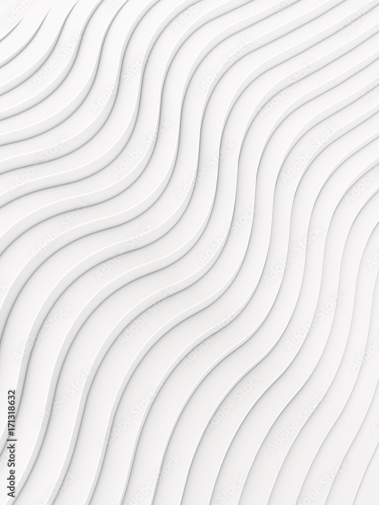 Poster Wave band abstract background surface 3d rendering