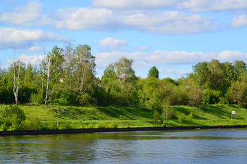bank of Moscow Canal in Khimki, Russia