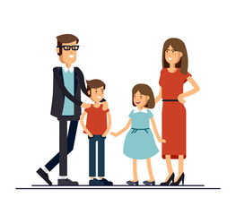 Happy family characters