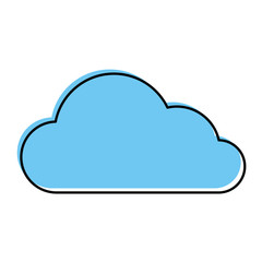 Fototapeta premium cloud silhouette isolated icon