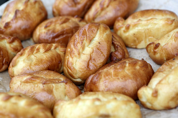 Pies on basket