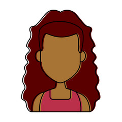 Young woman cartoon icon vector illustration graphic design