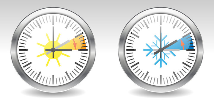 Zeitumstellung - Sommer- und Winterzeit (SIlber)