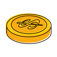 coin money isolated icon