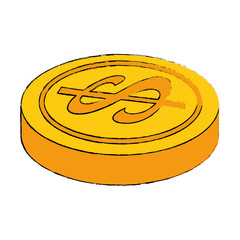 coin money isolated icon