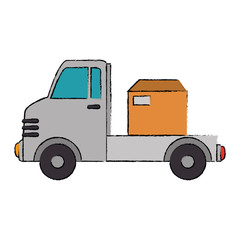 delivery truck with boxes