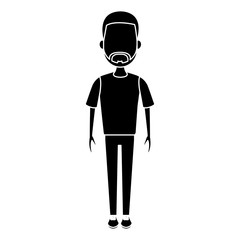 Young man cartoon icon vector illustration graphic design