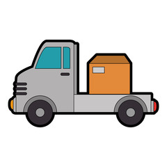 delivery truck with boxes