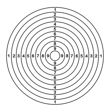 Target shoot outline. Vector illustration