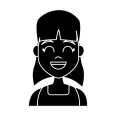Young woman cartoon icon vector illustration graphic design