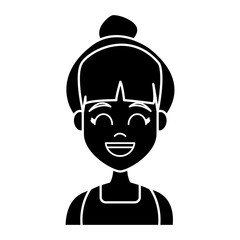 Young woman cartoon icon vector illustration graphic design