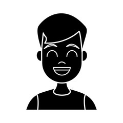Young man cartoon icon vector illustration graphic design