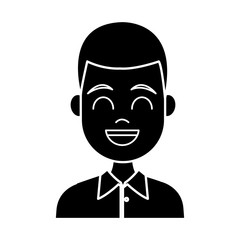 Young man cartoon icon vector illustration graphic design