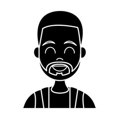 Young man cartoon icon vector illustration graphic design