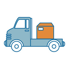 delivery truck with boxes