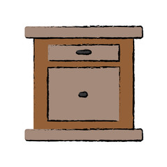 drawer icon over white background vector illustration