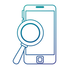 smartphone device with magnifying glass