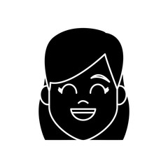 Young woman cartoon icon vector illustration graphic design