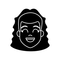 Young woman cartoon icon vector illustration graphic design