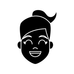 Young woman cartoon icon vector illustration graphic design