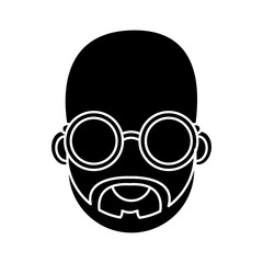 Young man cartoon with sunglasses icon vector illustration graphic design