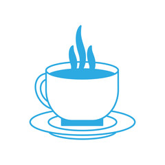 coffee cup icon over white background vector illustration