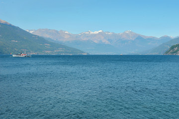 Panoramic view of Lake Como, Italy. Bellagio