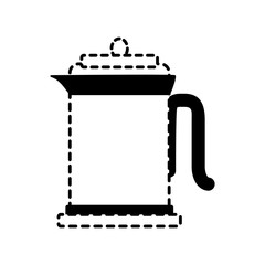 french press icon over white background vector illustration