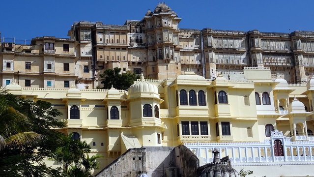 Palacio de la Ciudad de Udaipur . Rajasthan. India 