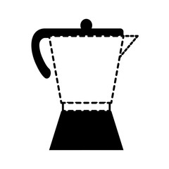 italian coffee maker icon over white background vector illustration