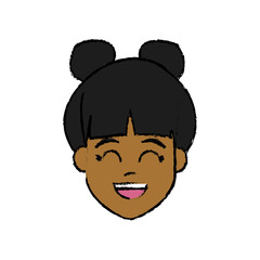 Young woman cartoon icon vector illustration graphic design