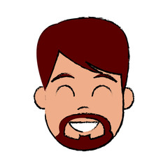 Young man cartoon icon vector illustration graphic design