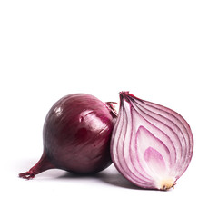 Onion red isolated on a white background
