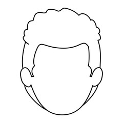 young man head avatar character