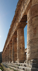Old greek time temple in Segesta, Italy