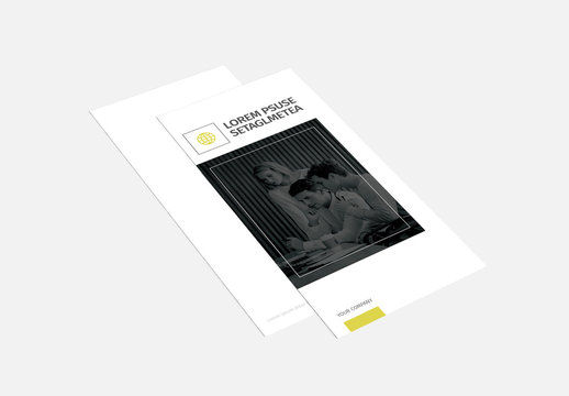 Tri-Fold Brochure Layout with Yellow Accents 1