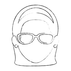 beautiful woman head avatar character