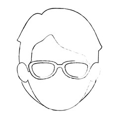young man head avatar character